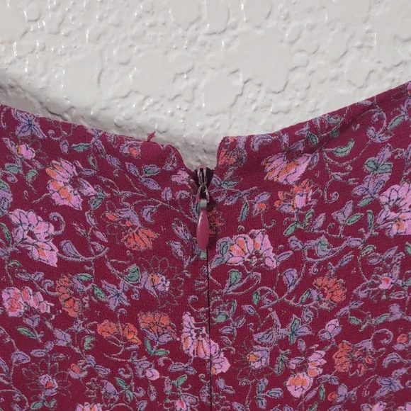 SIGRID OLSEN Floral Sleeveless Dress in Red and Purple - Picture 9 of 17